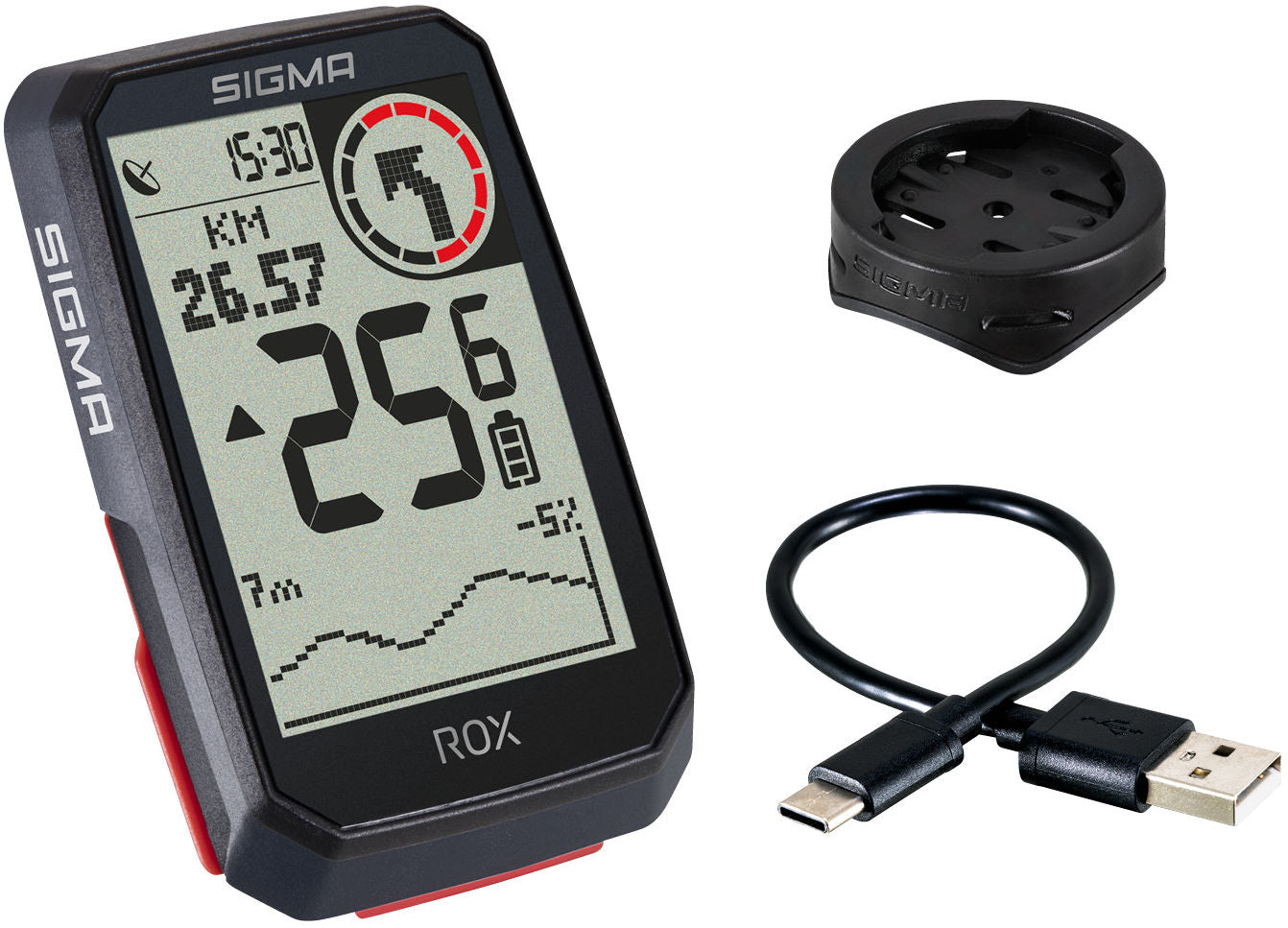 Sigma Rox 4.0 GPS SW SWO Stand Sporter simple + Cable de carga USB-C