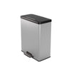 Curver decobin pedaalemmer 65l zilver metallic
