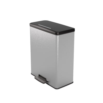 Curver Curver Pedal Bin Deco Rectangular 65 L Color de plata