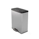 Curver Curver Curver Pedal Bin Deco Rettangolare 65 L color argento