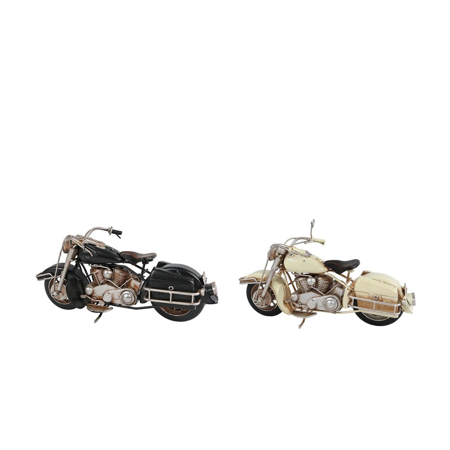 Motor crema negro metal 28x10,5x15cm