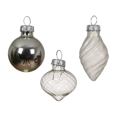 Decoris bolas navideñas mini dia3cm vidrio plateado 9ud