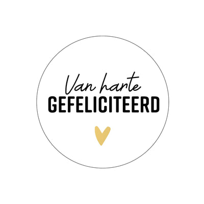 Kassaplan stickers gefeliciteerd ø40mm 250st