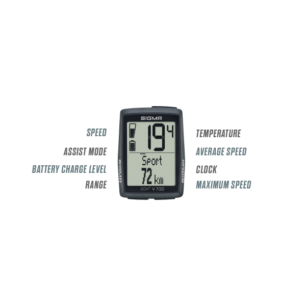 Sigma Bicycle Computer EOX View 700