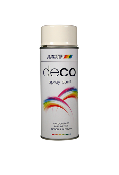Motip deco lak | hoogglans | ral 9010 | 400ml - 01600