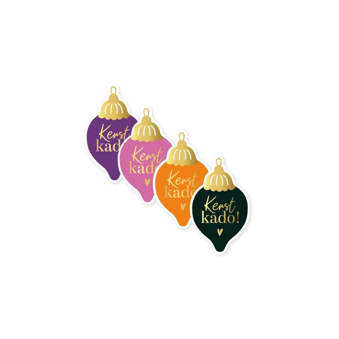 Kassaplan stickers kerst kado kerstbal 250st