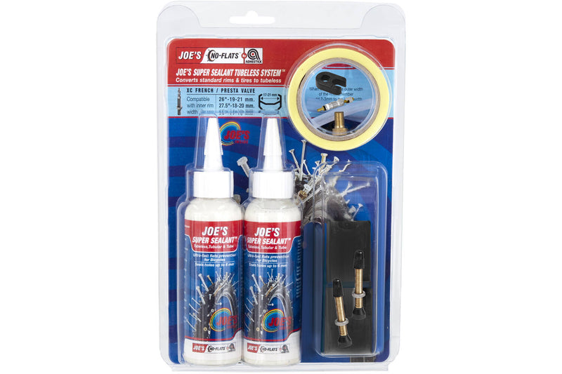 Joe's No Flats Kit de conversión sin cámara Super Sealant XC FV
