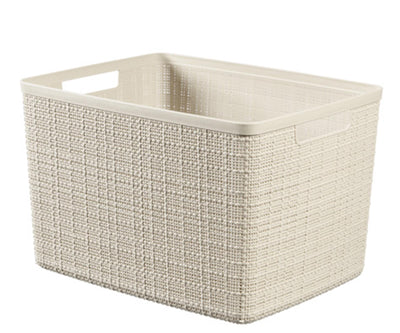 Cesta de yute de curvor 20 l de blanco