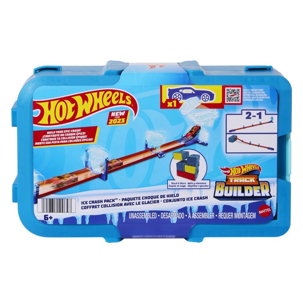 Constructor de pistas de ruedas calientes Juego de choque helado