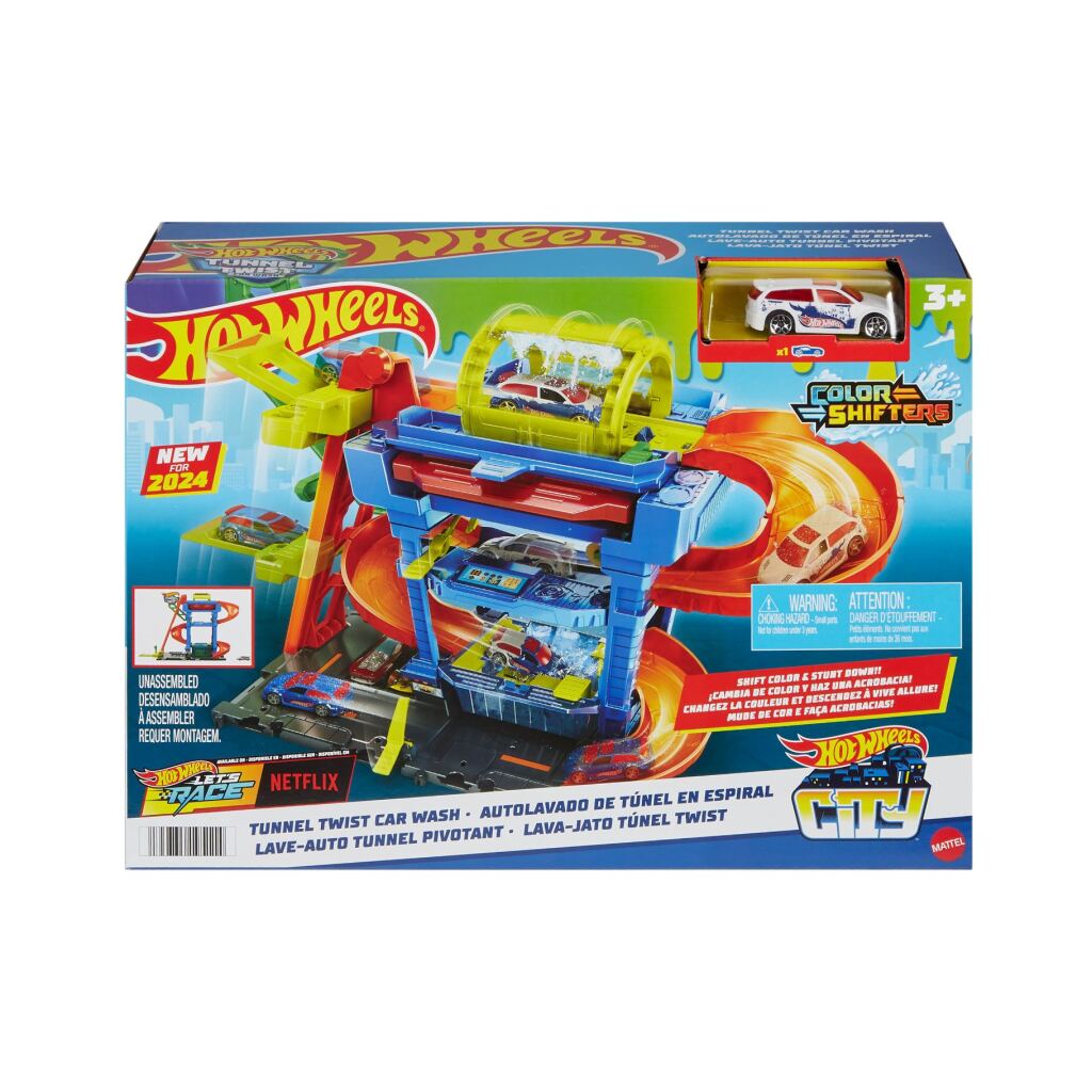 Hot wheels city tunnel twist car wash - racebaan