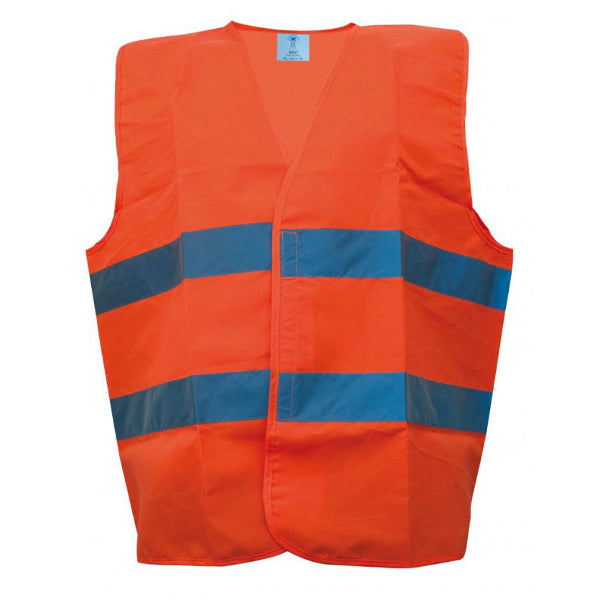 Gilet di sicurezza ad alta visibilità arancione e 471