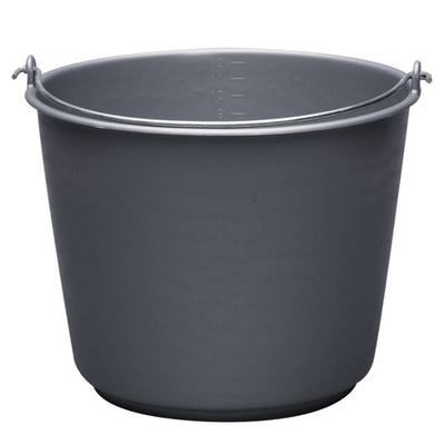 Cubo de construcción plástico gris 12l