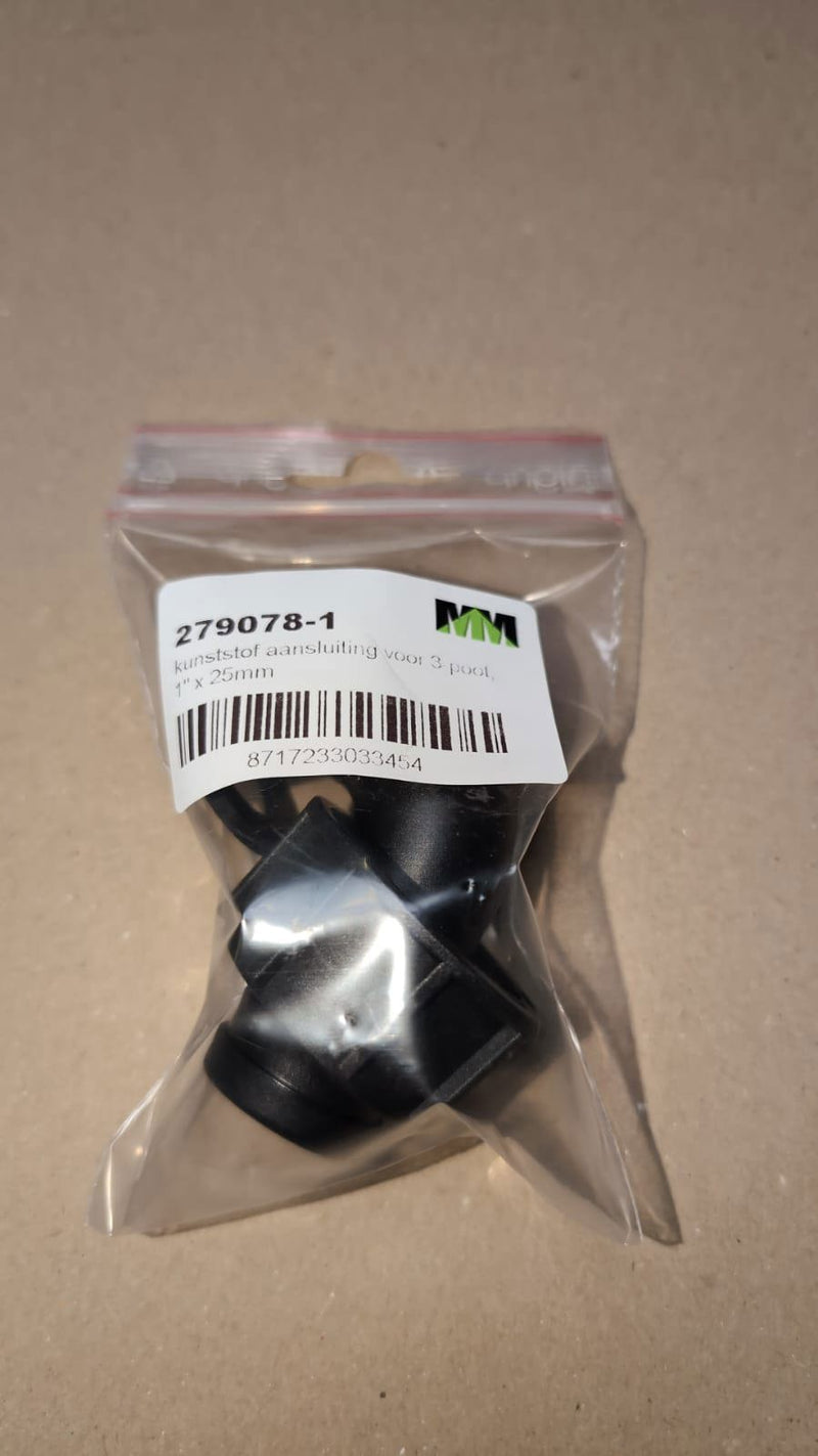 Producten kunststof aansluiting voor 3 poot 1 x 25mm