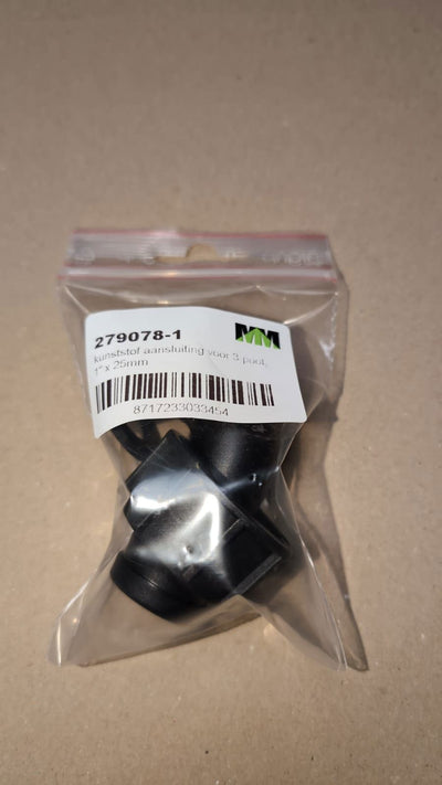 Productos conexión de plástico para 3 patas 1 x 25mm