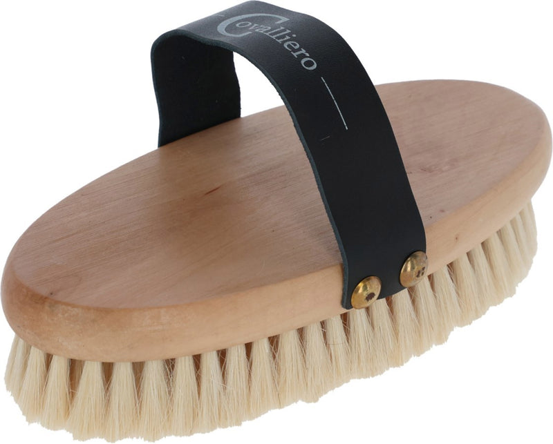Cepillo para caballos con respaldo de madera