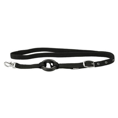 Rienda lateral nylon negro con anillo de goma