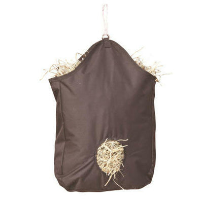 Bolsa de heno bolsa de heno negra con 2 anillos para colgar