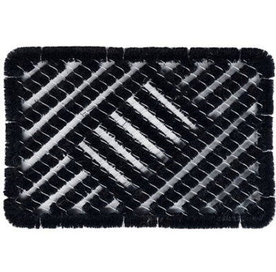 Alfombra cepillo felpudo coco negro 40x60cm