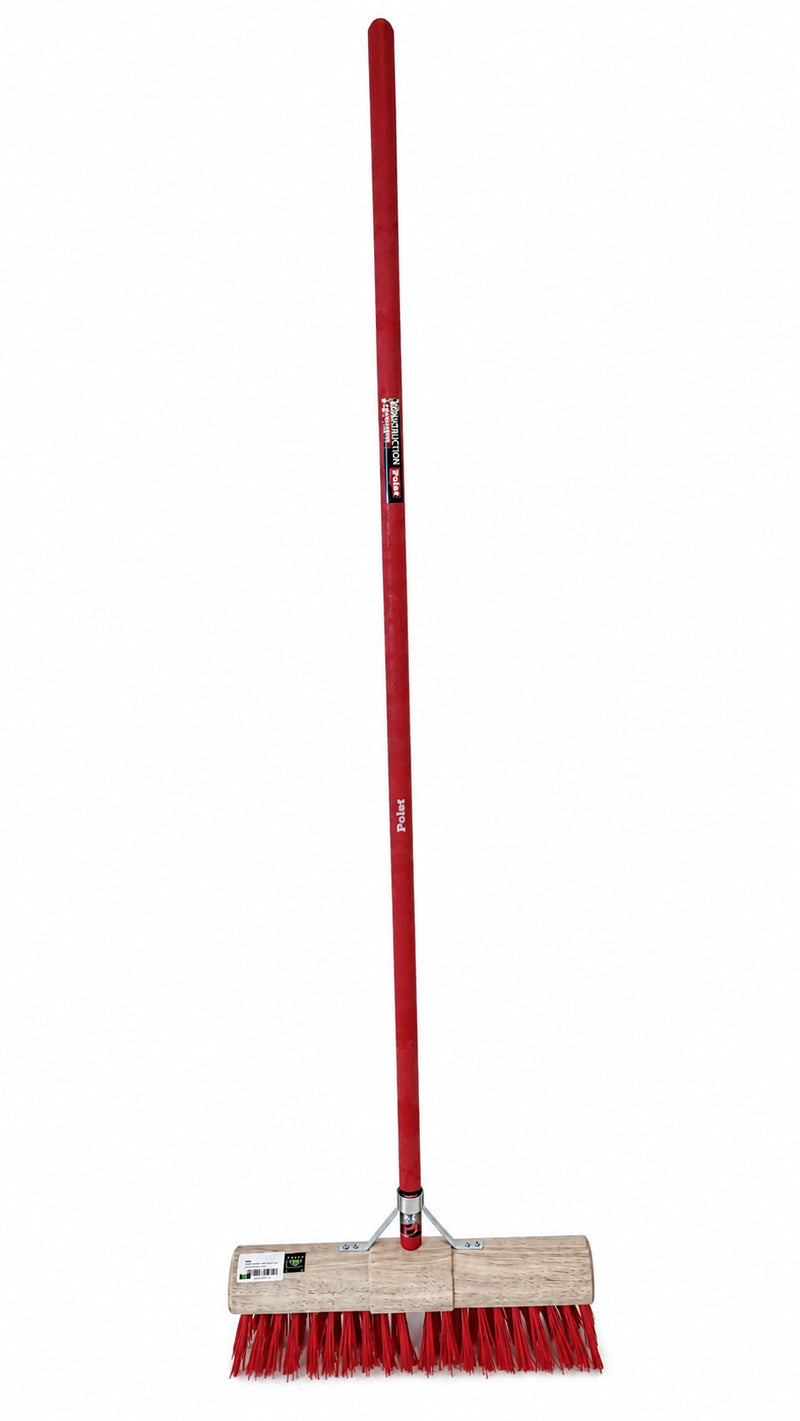 Mm eurotool productos escoba municipal 45cm rojo mm mas mango fibra de vidrio 150cm