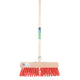 Mm eurotool producten gemeentebezem 45cm kunstvezel rood mmplussteel 140cm plusstokhoud