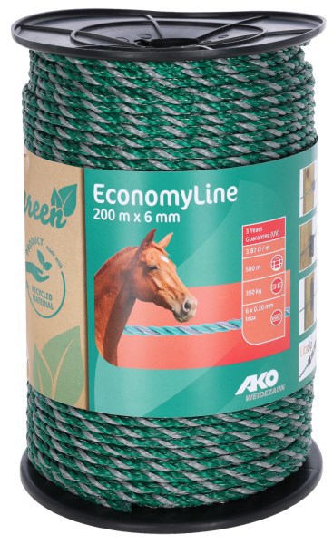Cavo Ako economyline 200m 6mm verde grigio 6x02mm riciclato