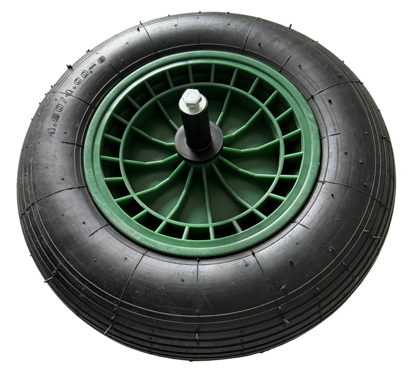 rueda 400x8 neumático 2 capas eje knstrim 19cm más cámara mm