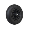 rueda 400x8 neumático 2 capas llanta plastico negro eje 13cm mm