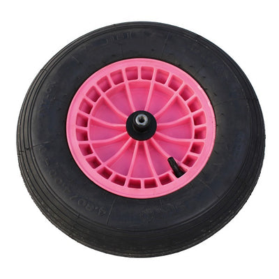 Ruota Fort 480400x8 2 strati cerchione in plastica rosa asse 13 cm
