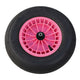 Rueda fort 480400x8 neumático 2 capas llanta plastico eje rosa 13cm