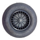 Ruota Fort 480400x8 2 strati cerchio in plastica nero asse 13 cm