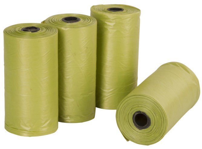 Sacchetti per escrementi cane verdi 4x20pz biodegradabili