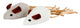 Topo grigio bianco 7 cm 2 pezzi