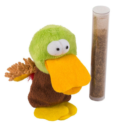 Cat toy duck with catnip in the tube 9cm