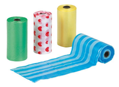 Dog waste bags colored 4x20pcs plastic
