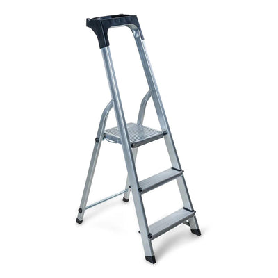 Z1 scala domestica wicotex in alluminio a 3 gradini (2+piattaforma) fino a 150 kg, con supporto