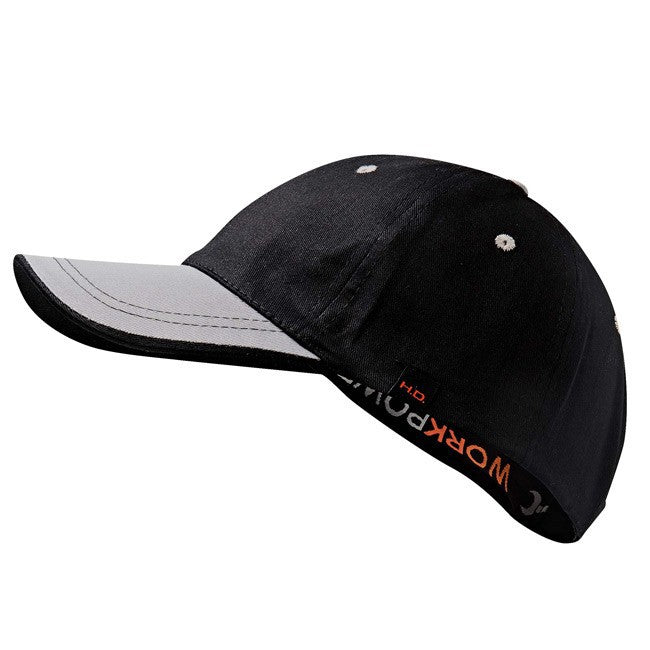 Gorra de béisbol Work negro visera gris