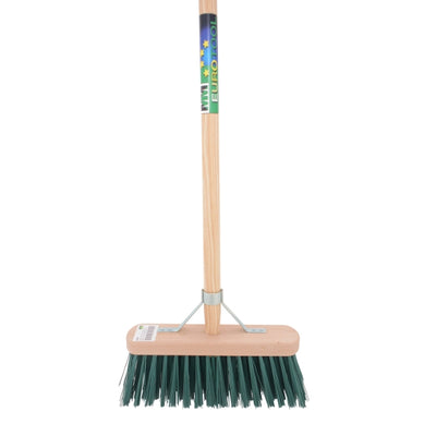 Mm eurotool producten bezem fsc 29cm kunstvezel groen mm met steel 140cm
