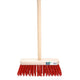 Mm eurotool producten bezem fsc 29cm kunstvezel rood mm met steel 120cm aktie