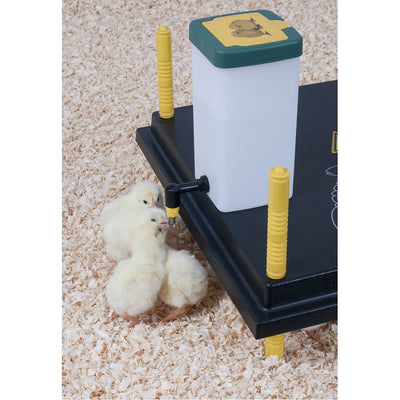 Olba Products Borraccia per pulcini con coperchio a valvola 1 l naturale incl supporto