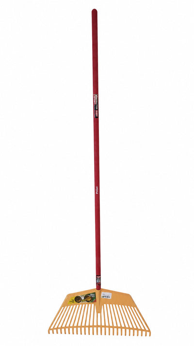 Mm eurotool products jumbo leaf rake mm 60cm plastic fiberglass handle 150cm