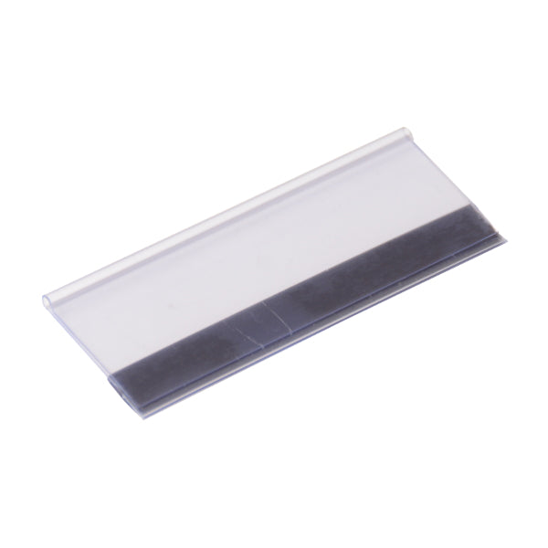 Tira de precios 100x38mm transparente con cinta magnética