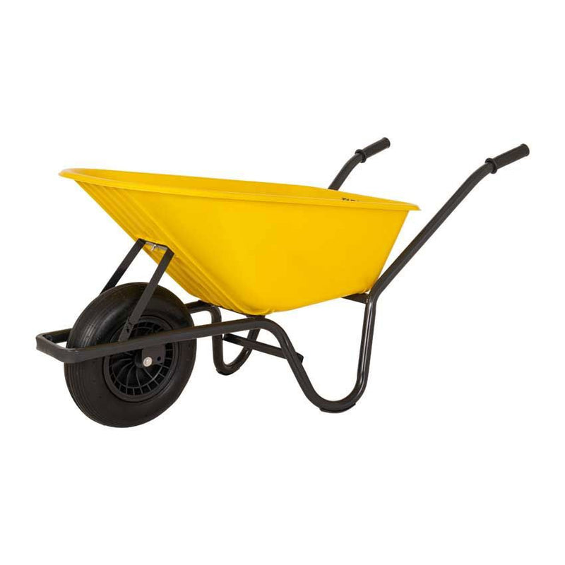 MM prodotti carriola contenitore in plastica 85l base gel giallo ged