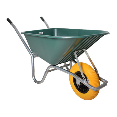 MM Products carretilla contenedor de plástico de 85l verde enviado con rueda