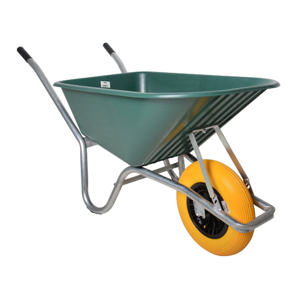 MM Products carretilla contenedor de plástico de 85l verde enviado con rueda