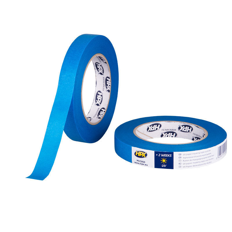 Cinta adhesiva Hpx uv | azul | 19 mm x 50 m - mu1950 | 1 pieza mu1950