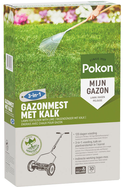 Abono para césped Pokon con cal 2 kg para 30 m² - 7686799400