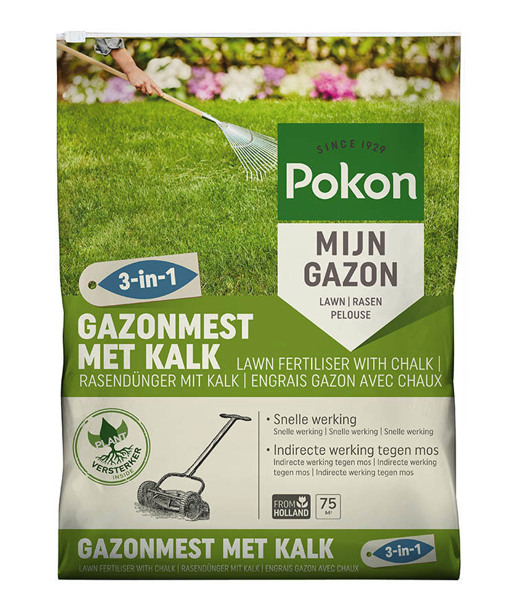 Abono para césped Pokon con cal 5kg para 75m² - 7686564400