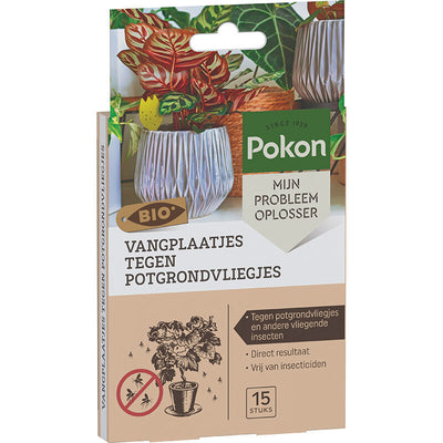 Pokon bio trampas adhesivas contra moscas de tierra para macetas 15 piezas