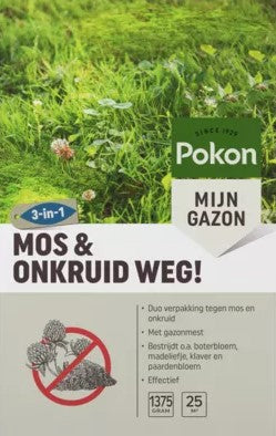 Pokon rimuove muschio ed erbacce 1375 kg per 25 m2 2