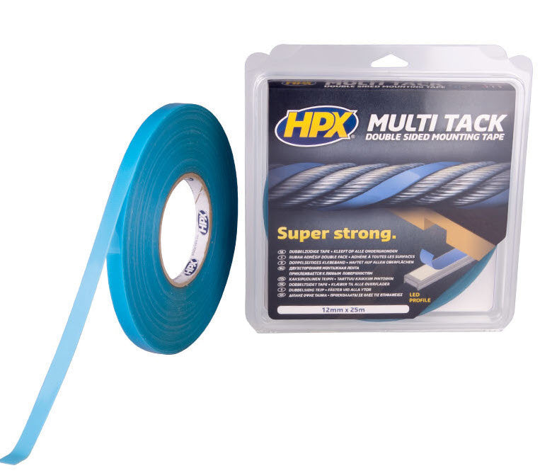 Nastro multiaderente biadesivo HPX | semitrasparente | 12mmx25m - pa1225 - pa1225